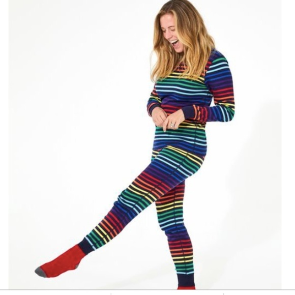 Primary Other - NWT Primary Grownup PJ Top Navy Double Rainbow